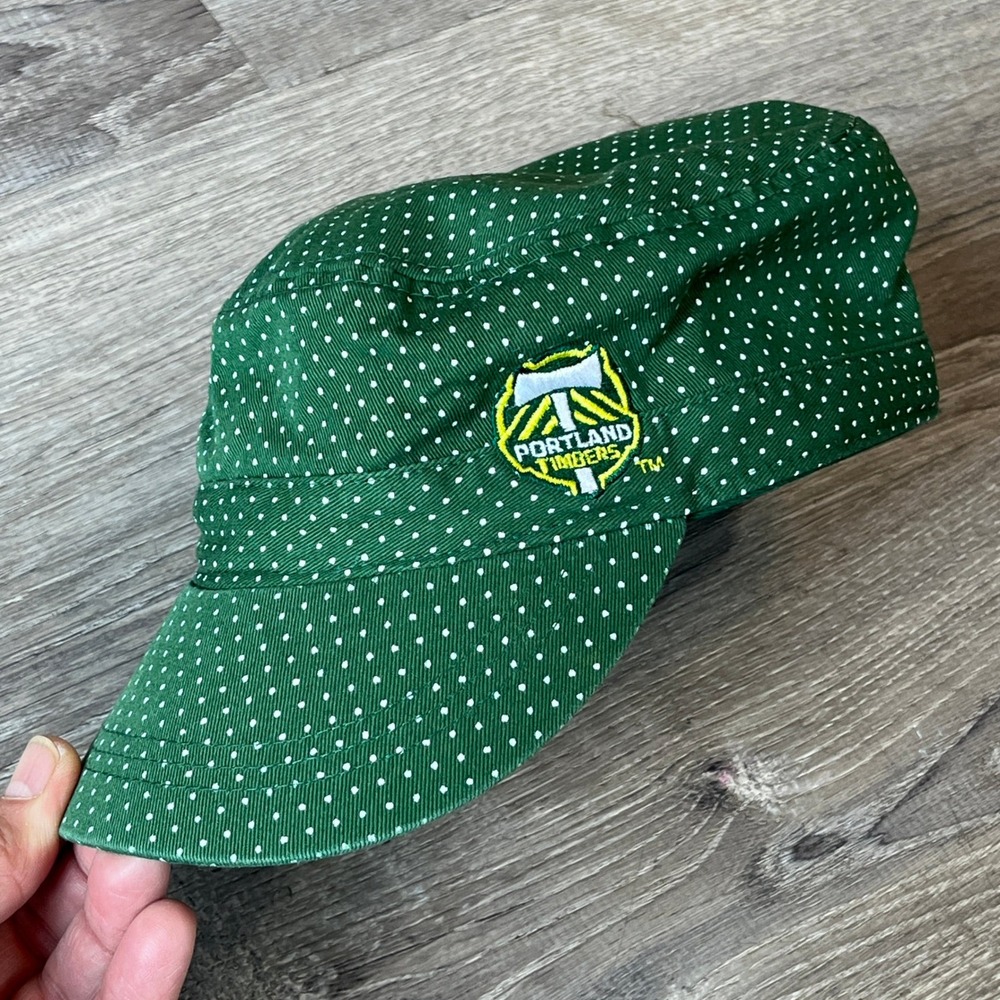 Adidas Portland Timbers MLS Green Polka Dot Cadet Military Hat Snapback Cap